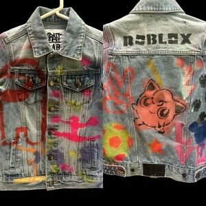 GRAFF LAB STUDIO Graffiti Art Jean Jacket Youth size (10-12) M
